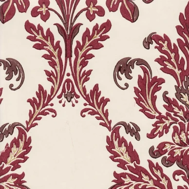 Herraskartano puna valkoinen kuviotapetti Pihlgren ja Ritolalta 69747 image