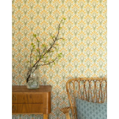 Hyasintti keltainen kukkatapetti makuuhuoneeseen Pihlgren ja Ritolalta 68740 image