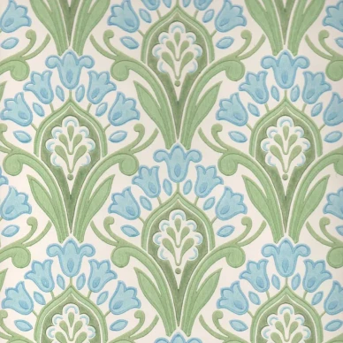 Hyasintti sininen vihrea kukkatapetti Pihlgren ja Ritolalta 68741 image