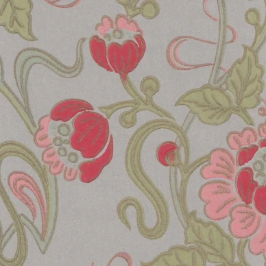 Jugendkausi siniharmaa perinteinen kukkatapetti Pihlgren ja Ritolalta 70066 image