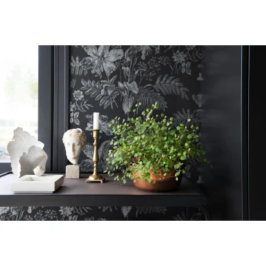 Musta kukkatapetti Lilja 69756 Pihlgren ja Ritolalta image