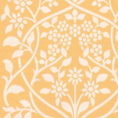 Lukko keltainen kukkatapetti Pihlgren ja Ritolalta 68351 image