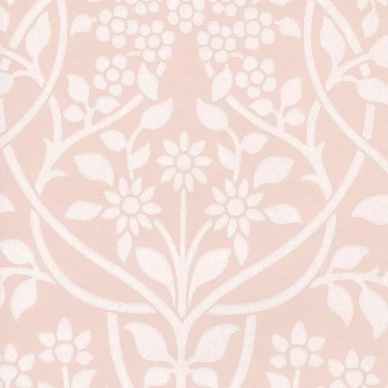 Lukko vaaleanroosa perinteinen kukkatapetti Pihlgren ja Ritolalta 70040 image