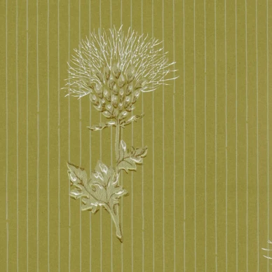 Ohdake vihrea kukkatapetti Pihlgren ja Ritolalta 69705 image