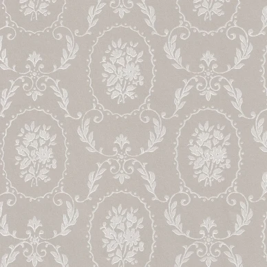 Pikkurokokoo harmaa klassinen kuviotapetti Pihlgren ja Ritolalta 69711 image