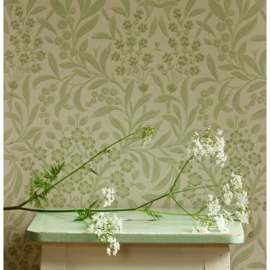 Vihrea kukkatapetti Rantakukka 69049 Pihlgren ja Ritolalta image