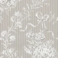 Rusetti harmaa kukka ja raitatapetti Pihlgren ja Ritolalta 67255