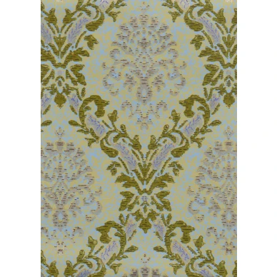 Vanhan Ahteen Sali klassinen sininen kuviotapetti Pihlgren ja Ritolalta 67220 image