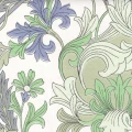 William Morristyyliin vihrea liila kukkatapetti Pihlgren ja Ritolalta 70055
