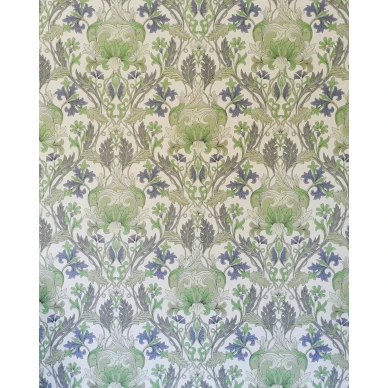William Morristyyliin vihrea liila vanhanaikainen kukkatapetti Pihlgren ja Ritolalta 70055 image