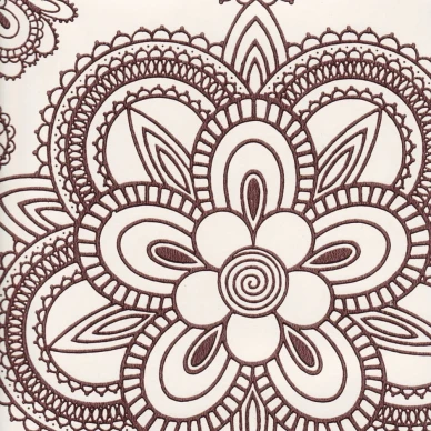 Lumikide ruskea valkoinen retrotyylinen kukkatapetti Pihlgren ja Ritolalta 69745 image