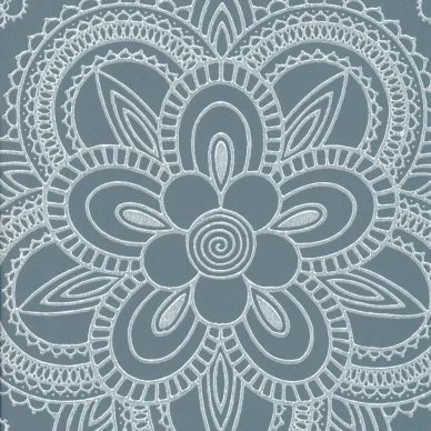 Lumikide tummansininen kukkatapetti Pihlgren ja Ritolalta 70008 image