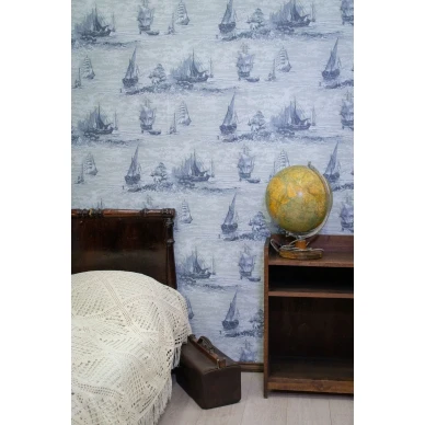 Makuuhuoneen laivatapetti Merella 69608 Pihlgren ja Ritolalta image
