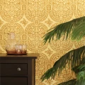Paratiisi keltainen paperitapetti Pihlgren ja Ritolalta 68623