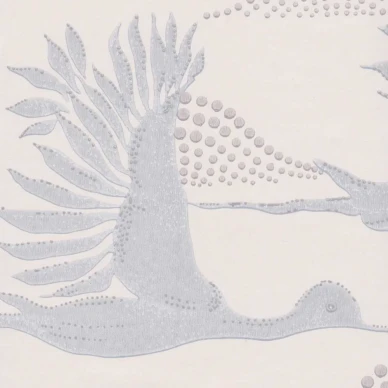 Avaruuslintu sininen harmaa valkoinen lintutapetti Ritva Kronlund Pihlgren ja Ritolalta 69804 image