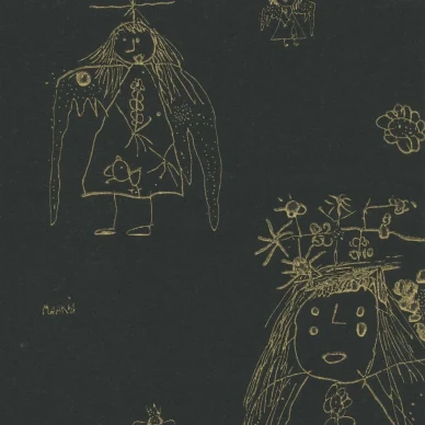 Enkeli mustakulta lastentapetti Maaria Wirkkala Pihlgren ja Ritolalta 69793 image