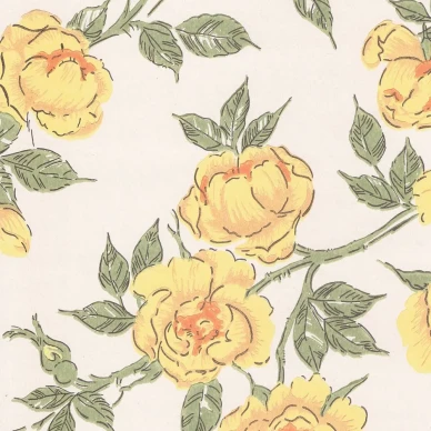 Juhannusruusu keltainen kukkatapetti Pihlgren ja Ritolalta 69277 image