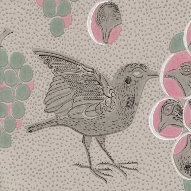 Ken Kiuruista Kaunein vaaleanpunainen klassinen lintutapetti Pihlgren ja Ritolalta 64673 image