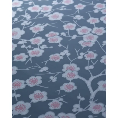 Ritva Kronlundin Kirsikkapuu sinivalkoinen kukkatapetti Pihlgren ja Ritolalta 69214 image