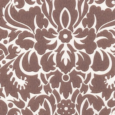 Leijona ruskea retro kukkatapetti Pihlgren ja Ritolalta 61778 image