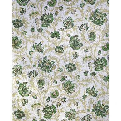 Neidonkukka vihrea valkoinen klassinen kukkatapetti Pihlgren ja Ritolalta 67306 image