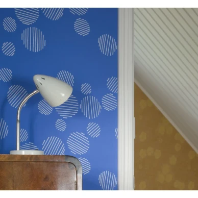 Sininen graafinen tapetti Pallomeri 70032 Pihlgren ja Ritolalta image