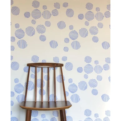 Sinivalkoinen graafinen tapetti Pallomeri 70034 Pihlgren ja Ritolalta image