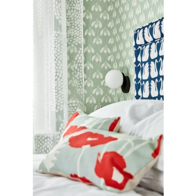 Snowdrop vihrea rauhallinen kukkatapetti Scionilta 112801 image