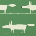 Mr Fox vihrea kettutapetti Scionilta 112793