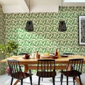 St Clements vihrea lehtitapetti ruokailuhuoneeseen Scionilta 112803