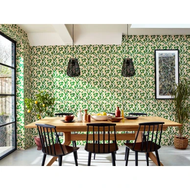 St Clements vihrea lehtitapetti ruokailuhuoneeseen Scionilta 112803 image