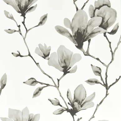 Lotus valkoinen hopea kukkatapetti Harlequinilta 112603 image