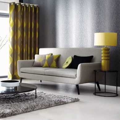 Enigma harmaa hopea graafinen tapetti olohuoneeseen Harlequinilta 110101 image