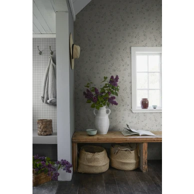 Henny beige kukkatapetti eteiseen Sandbergilta 840 21 image