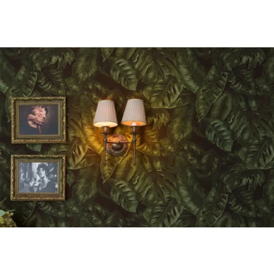 Amazon vihrea olohuoneen lehtitapetti Rebel Wallsilta image