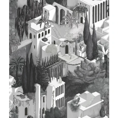 Toledo harmaa espanjalainen kaupunkitapetti Rebel Wallsilta image