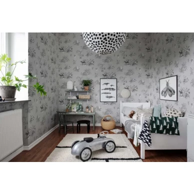 Cork leikkimielinen harmaa elaintapetti lastenhuoneeseen Rebel Wallsilta image
