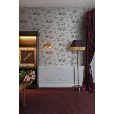 Cork leikkimielinen harmaa elaintapetti olohuoneeseen Rebel Wallsilta image