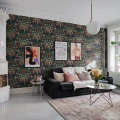 Olohuoneen kukkatapetti Arlon Rebel Wallsilta R17541