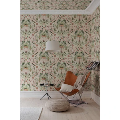 Vaalea kukkatapetti Rebel Wallsilta Arlon R17543 image