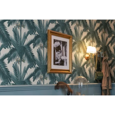 Palm Spring siniharmaa palmutapetti eteiseen Rebel Wallsilta image