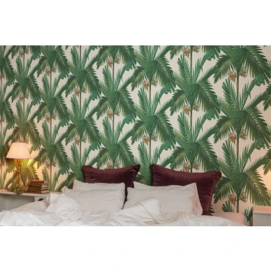 Palm Spring vihrea intensiivinen palmutapetti Rebel Wallsilta image