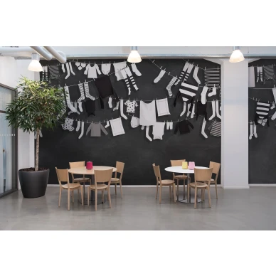 Laundry Day mustavalkoinen pyykkitapetti muraltapetti Rebel Wallsilta R14441 image