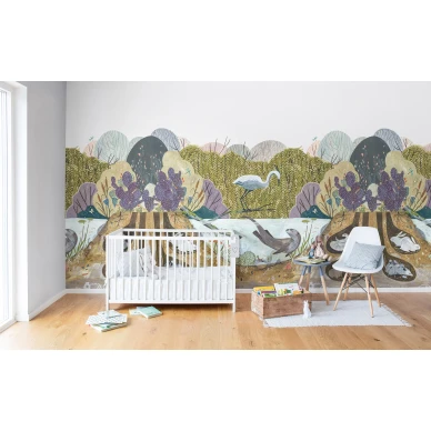 Wild Willows satumainen metsaelaintapetti muraltapetti lastenhuoneeseen Rebel Wallsilta R14451 image