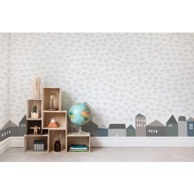 Elephant Tears leikkimielinen rauhallinen talotapetti lastenhuoneeseen Rebel Wallsilta R14492 image