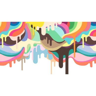 Dripping Ice Cream varikas jaatelotapetti koko kuvio Rebel Wallsilta R14521 image