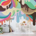 Dripping Ice Cream varikas jaatelotapetti lastenhuoneeseen Rebel Wallsilta R14521