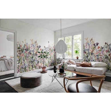 Kuvatapetti kukkakuviolla olohuoneeseen Rebel Wallsilta R14532 image