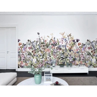 May Meadow pastellinvarinen kukkatapetti olohuoneeseen Rebel Wallsilta R14532 image