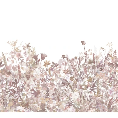 May Meadow roosa kukkatapetti Rebel Wallsilta R14533 koko kuvio image